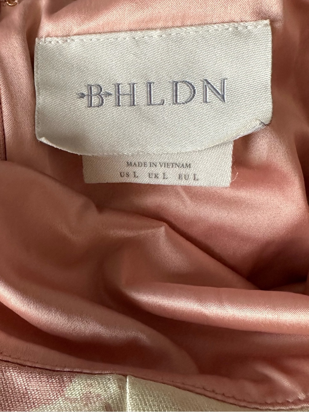 BHLDN Pink Floral Square Neck Lace Up Fit & Flare Midi Dress L - Picture 11 of 16